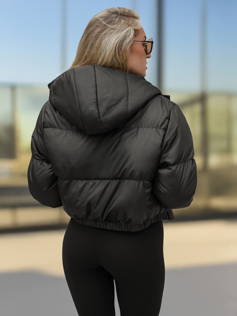 Kurtka zimowa damska pikowana czarna OZONEE JS/5M3260/392Z