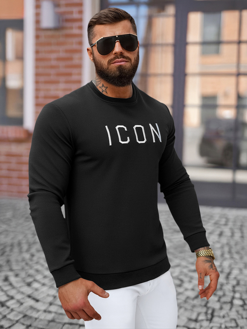 Bluza męska czarna OZONEE O/D7394Z