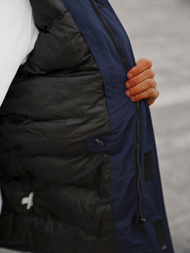 Kurtka zimowa męska parka z futerkiem granatowa OZONEE JB/JP1173/2Z