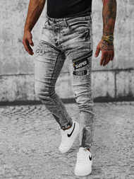 Spodnie jeansowe męskie czarne OZONEE NB/MP0162N