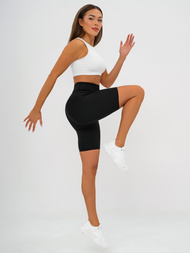 Legginsy krótkie damskie kolarki czarne OZONEE JS/17K583/3