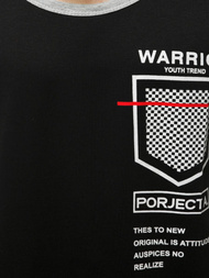 T-Shirt męski bez rękawów czarny OZONEE JS/SS11076