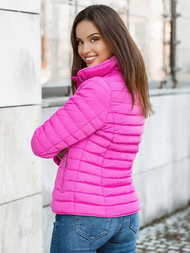 Kurtka przejściowa damska różowa OZONEE JS/M23063/4Z