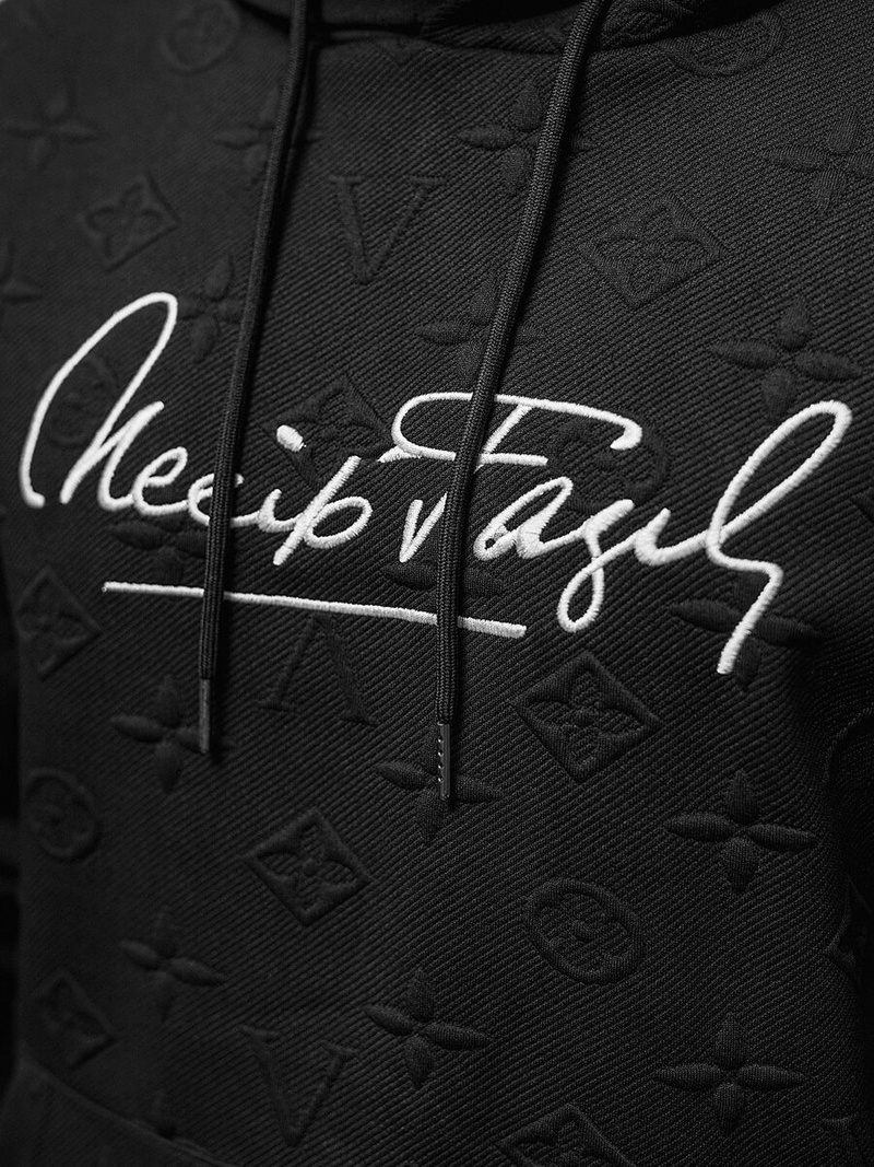 Bluza z kapturem męska czarna OZONEE JS/3B572