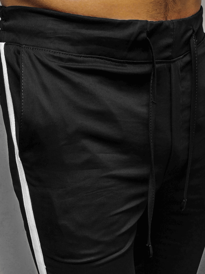 Spodnie męskie chino materiałowe czarne OZONEE DJ/5529