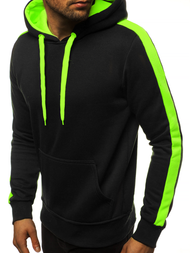 Bluza z kapturem męska czarno-seledynowa OZONEE JS/2012
