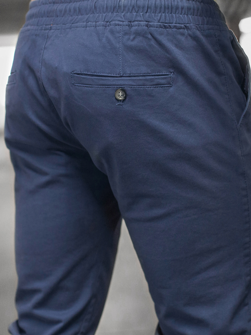 Spodnie męskie chino joggery jasno-granatowe OZONEE JB/JP1145/5