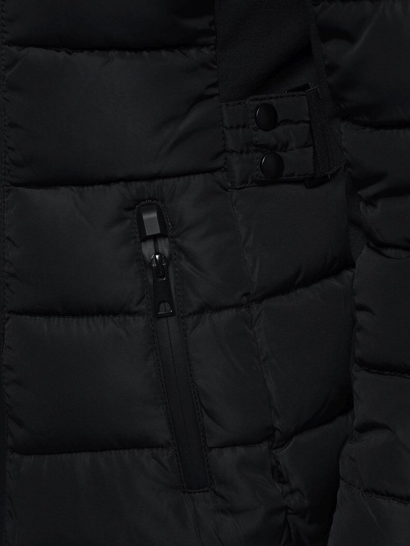 Kurtka zimowa damska z futerkiem czarna OZONEE O/DK066/1