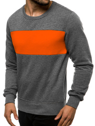 Bluza męska grafitowo-pomarańczowa OZONEE JS/2021/32