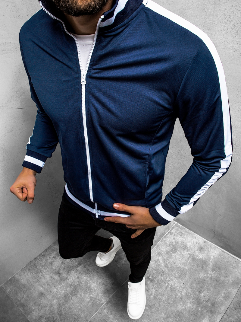 Bluza męska rozpinana granatowa OZONEE O/2126Z