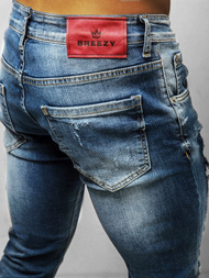 Spodnie jeansowe męskie niebieskie OZONEE B/20203080