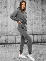Жіночий спортивний костюм з двох частин Темно-Сiрий OZONEE O/12109