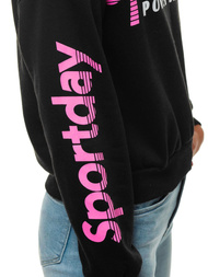 Bluza z kapturem damska czarna OZONEE JS/KSW2014