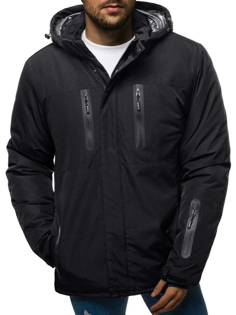 Kurtka zimowa męska czarna OZONEE O/9804