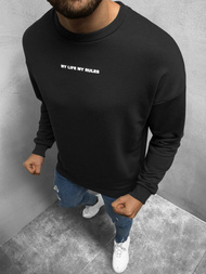 Bluza męska oversize czarna OZONEE B/21402012