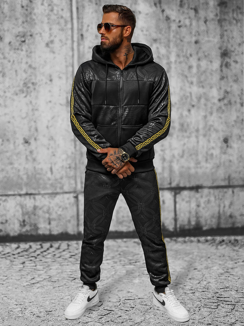 Чоловічий спортивний комплект чорний OZONEE JS/3C555