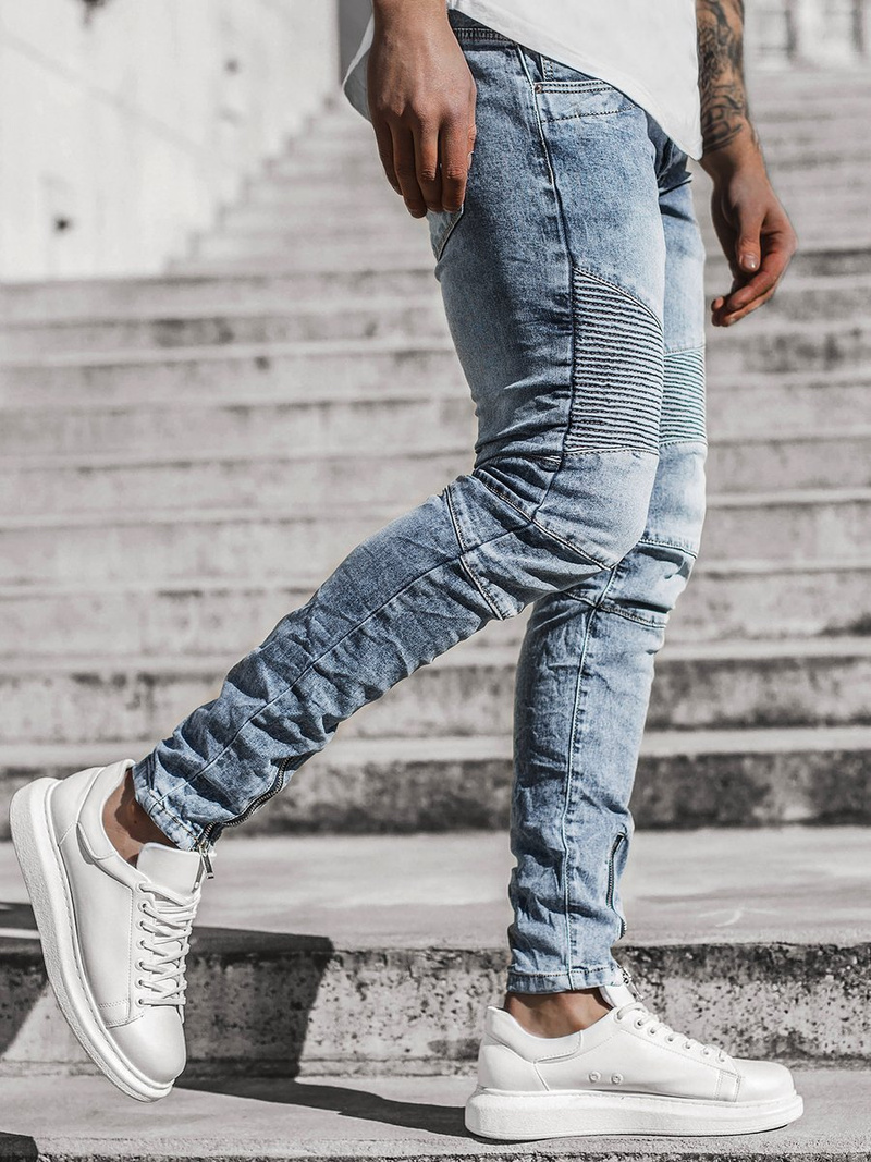 Spodnie jeansowe męskie niebieskie OZONEE T/78011