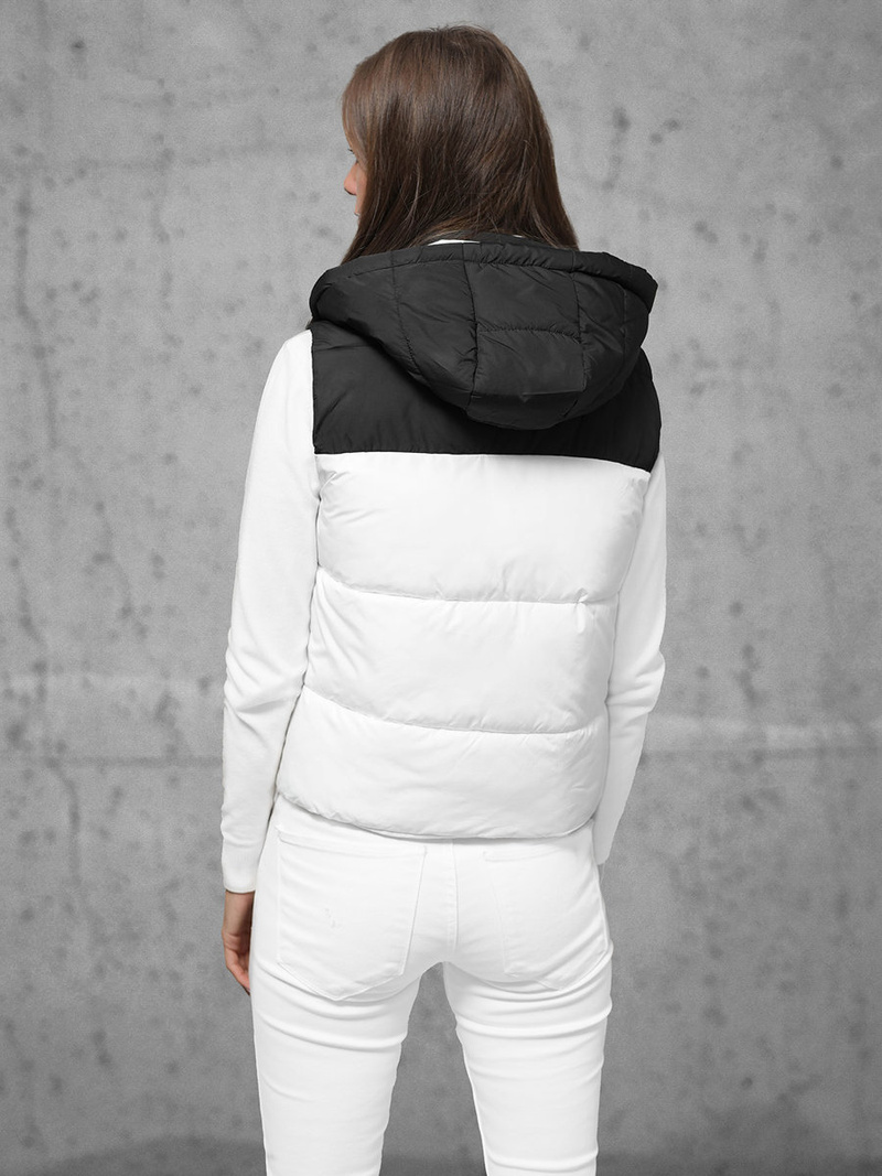 Kamizelka damska pikowana biała OZONEE JS/16M9112/281