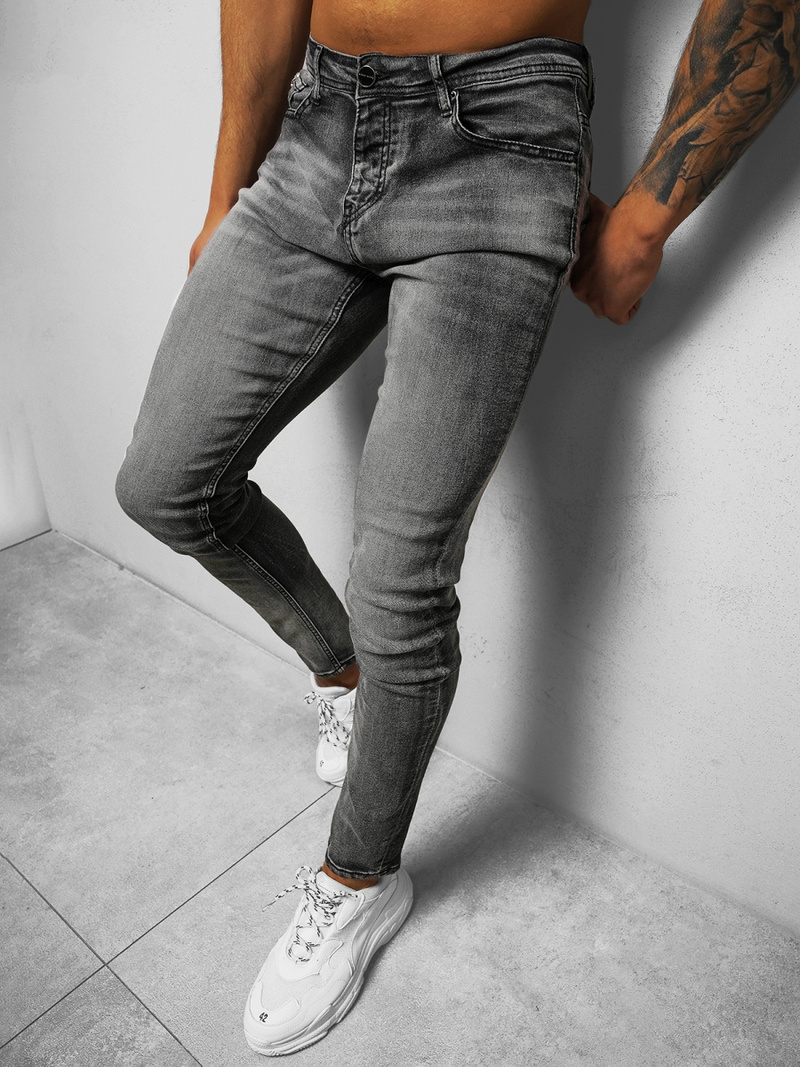 Spodnie jeansowe męskie szare OZONEE NB/MP0019G