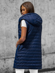 Стьобаний жіночий жилет tемно-cиня OZONEE JS/16M9065/215