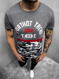 T-Shirt męski grafitowy OZONEE JS/SS10983Z