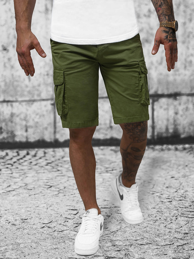 Spodenki męskie chino zielone OZONEE T/XX160086/3Z