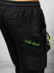 Spodnie męskie chino jogger czarne OZONEE O/CP149