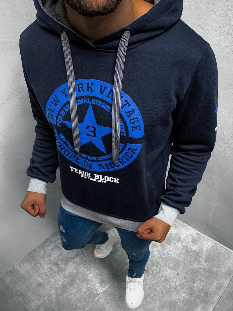 Толстовка чоловіча Темно-Синя OZONEE JS/Y10038