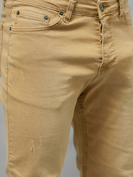 Spodnie męskie jeans jogger beżowe OZONEE O/4662Z