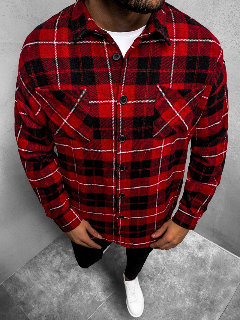 Сорочка чоловіча Куртка Червона OZONEE O/DR2020