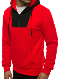 Bluza z kapturem męska czerwona OZONEE JS/KS2161