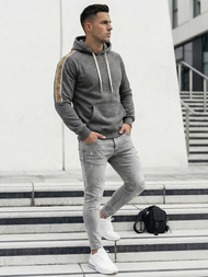 Bluza z kapturem męska grafitowa OZONEE JS/8B1730/5Z