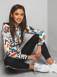 Komplet sportowy dwuczęściowy damski biało-czarny OZONEE O/20681Z