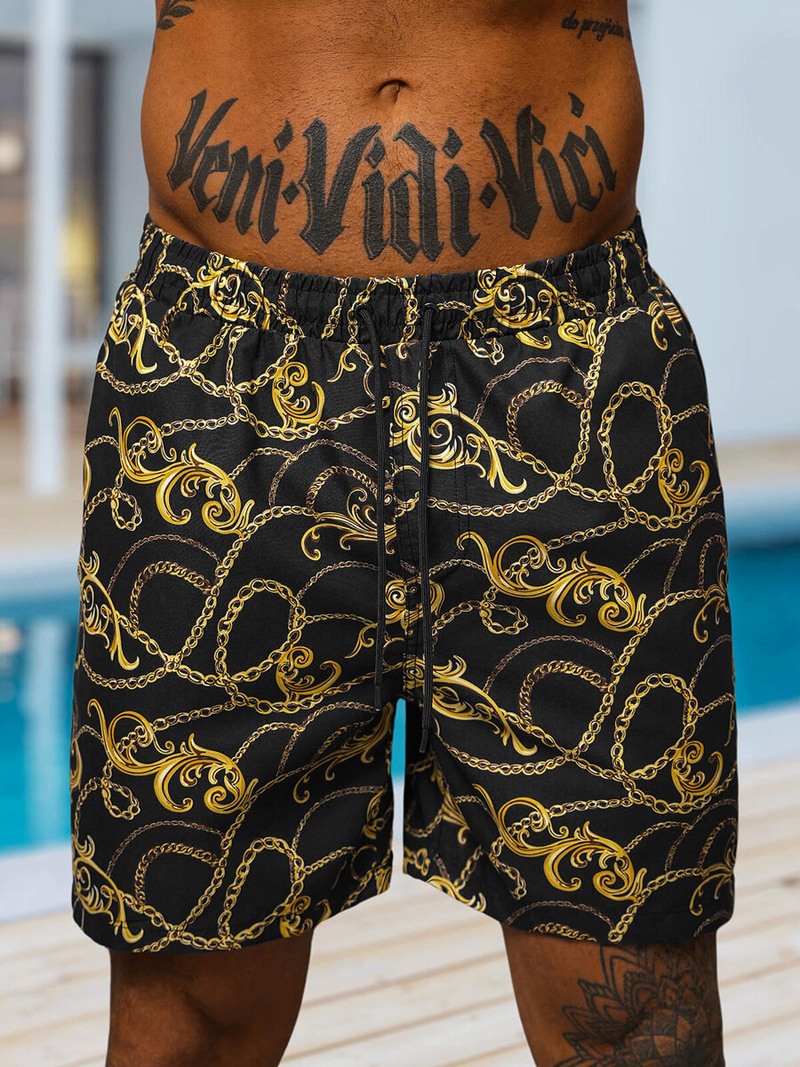 Spodenki kąpielowe męskie czarne OZONEE O/MTK4474