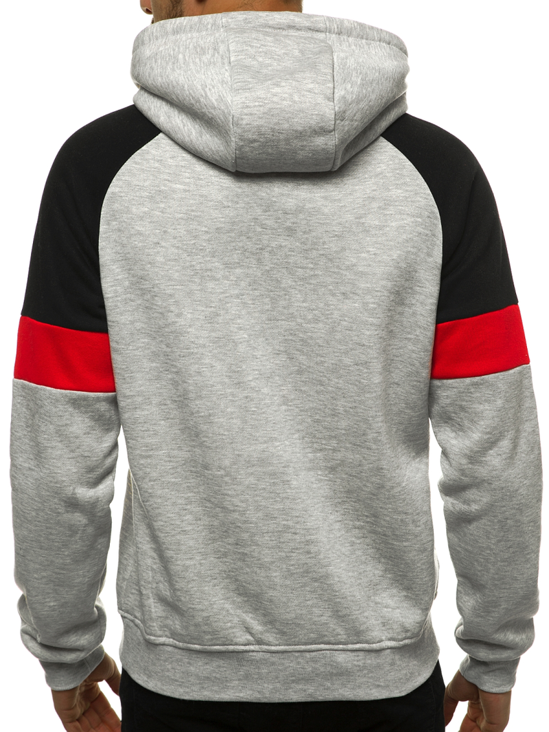 Bluza z kapturem męska szara OZONEE JS/KS2236