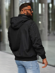 Чоловіча двостороння куртка чорна OZONEE JS/16M9207/392