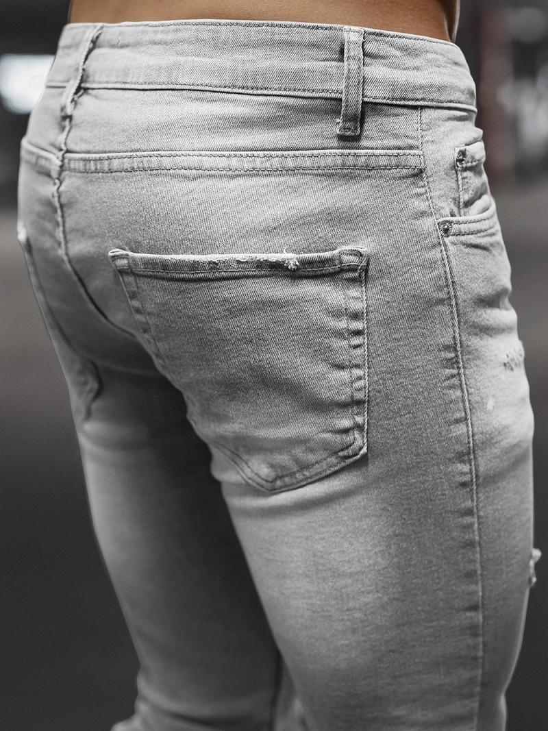 Spodnie jeansowe męskie szare OZONEE O/WE1090