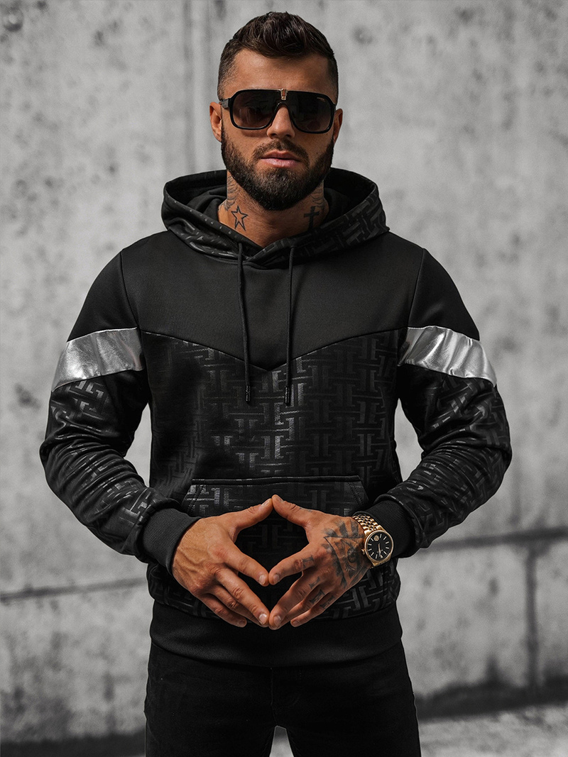 Толстовка чоловіча Чорна OZONEE O/3A77