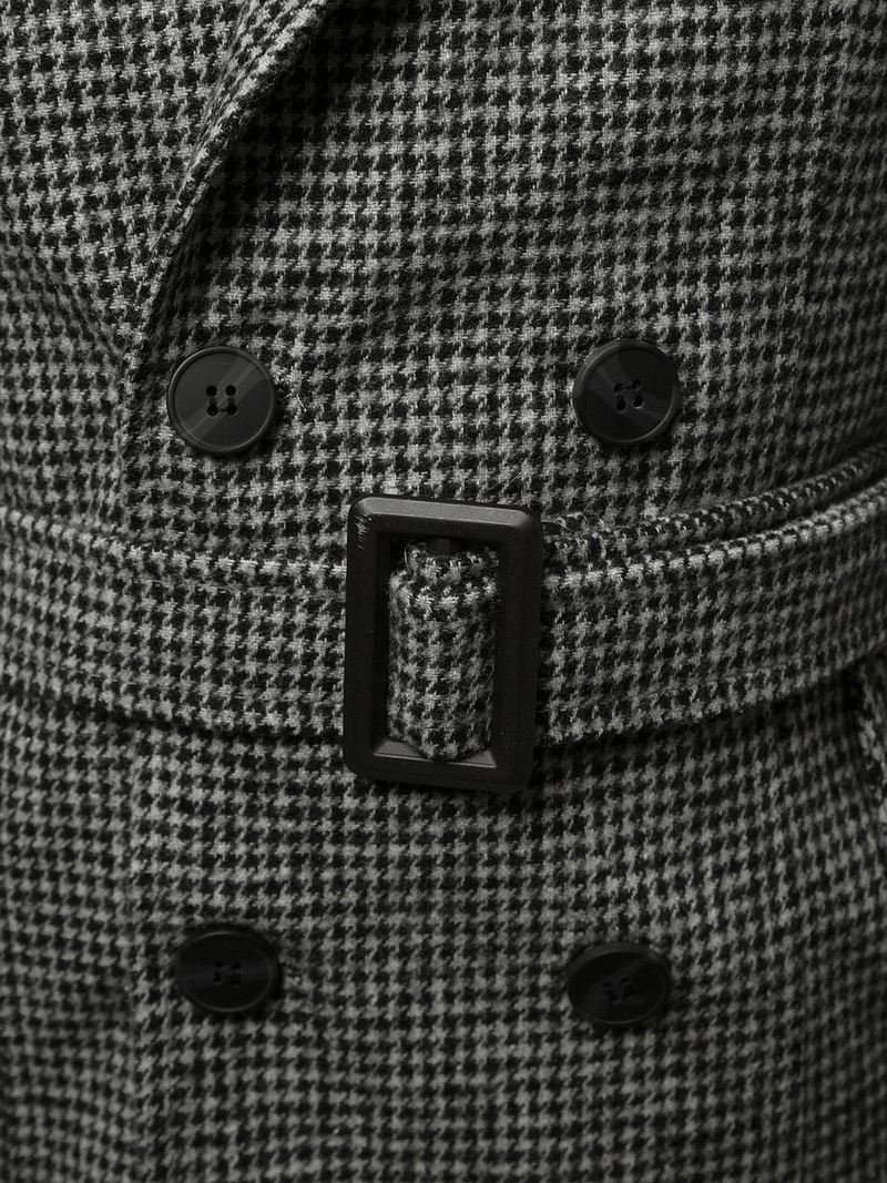 Płaszcz męski z pagonami szaro-czarny OZONEE O/5627