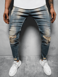 Spodnie jeansowe męskie niebieskie OZONEE DP/706