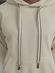 Bluza z kapturem męska ecru OZONEE O/G3065