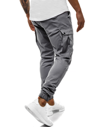 Spodnie męskie chino joggery szare OZONEE A/1005