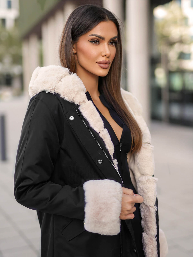 Куртка жіноча Чорна OZONEE JS/M763/392Z