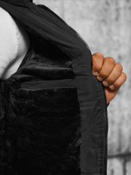 Kurtka zimowa męska pikowana czarna OZONEE JS/84M3030/392