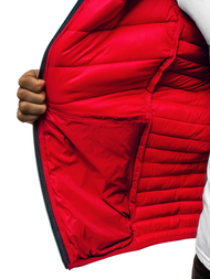 Kurtka męska przejściowa czerwona OZONEE JB/JP1137