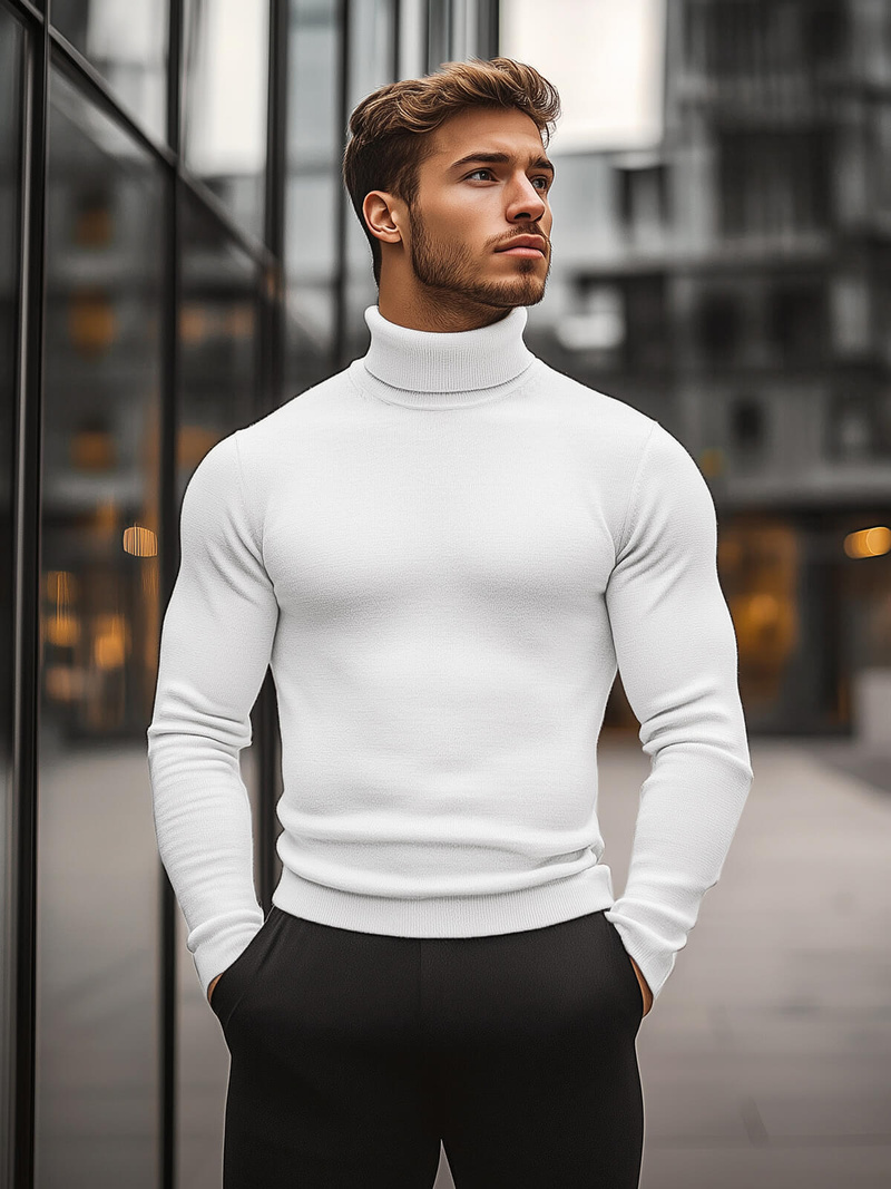 Светр чоловічій чорна OZONEE O/GM309Z