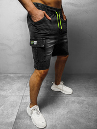 Spodenki męskie jeansowe czarne OZONEE JS/KK1078Z