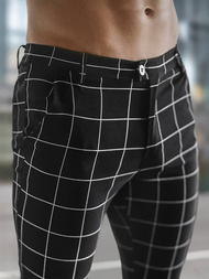 Spodnie męskie chino materiałowe czarne OZONEE O/P4009Z