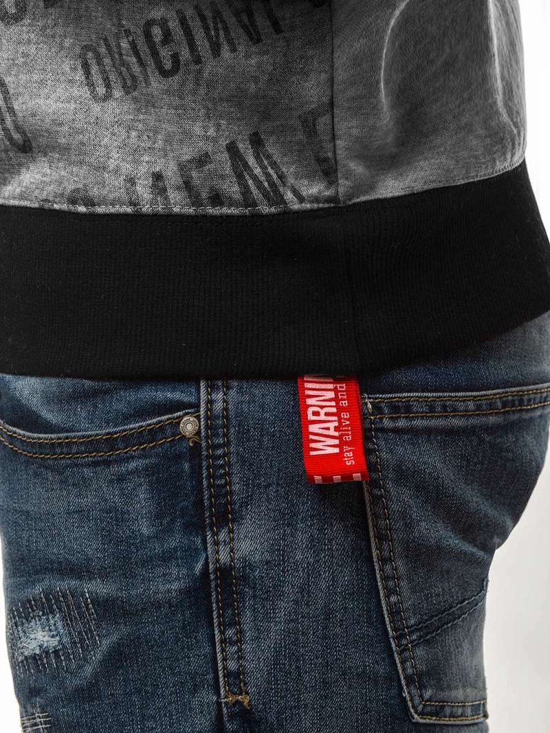 Bluza męska szara OZONEE JS/DD236