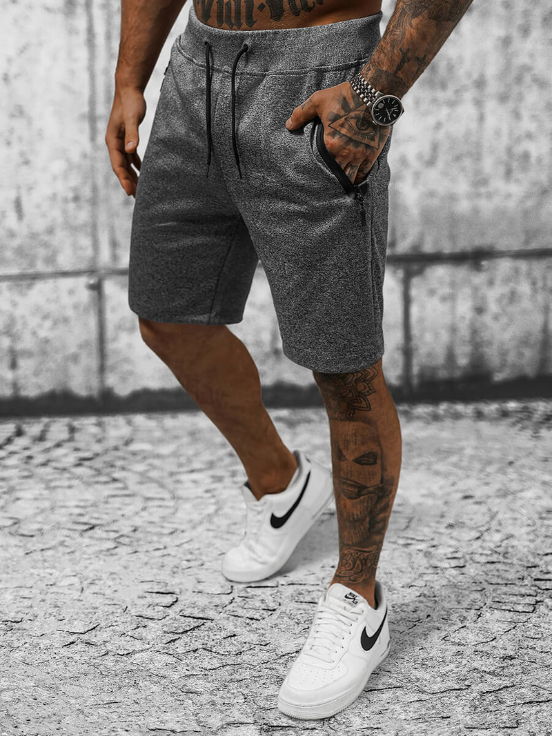 Spodenki dresowe męskie grafitowe OZONEE JS/8K935